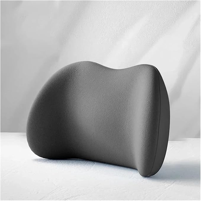 Memory Foam Car Neck Pillow - Soft fit for Seat Headrest & Lumbar Support Cushion(Black Headrest1PC)