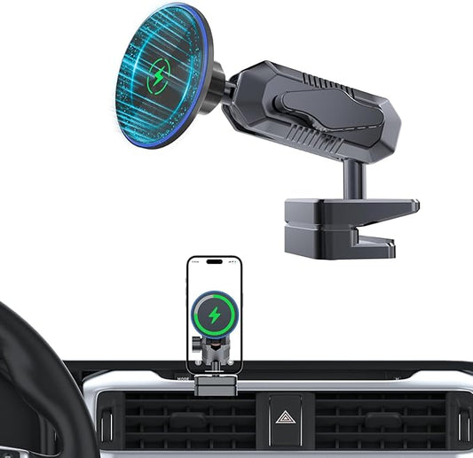 5th Gen Toyota 4Runner Phone Mount Charger, 15W Wireless Charging Phone Holder for 4Runner 2024 2023 2022 2021 2020-2010, Toyota 4runner Accessories for iPhone and MagSafe Cases