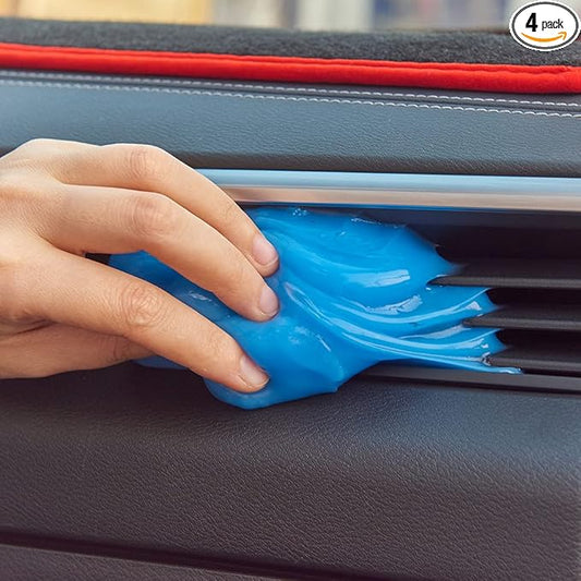 Car Cleaning Gel for Car Detailing - Pack of 4 - for Removing Dust from Car Vent Dashboard Interior, Keyboard Cleaning Putty for PC, Laptop