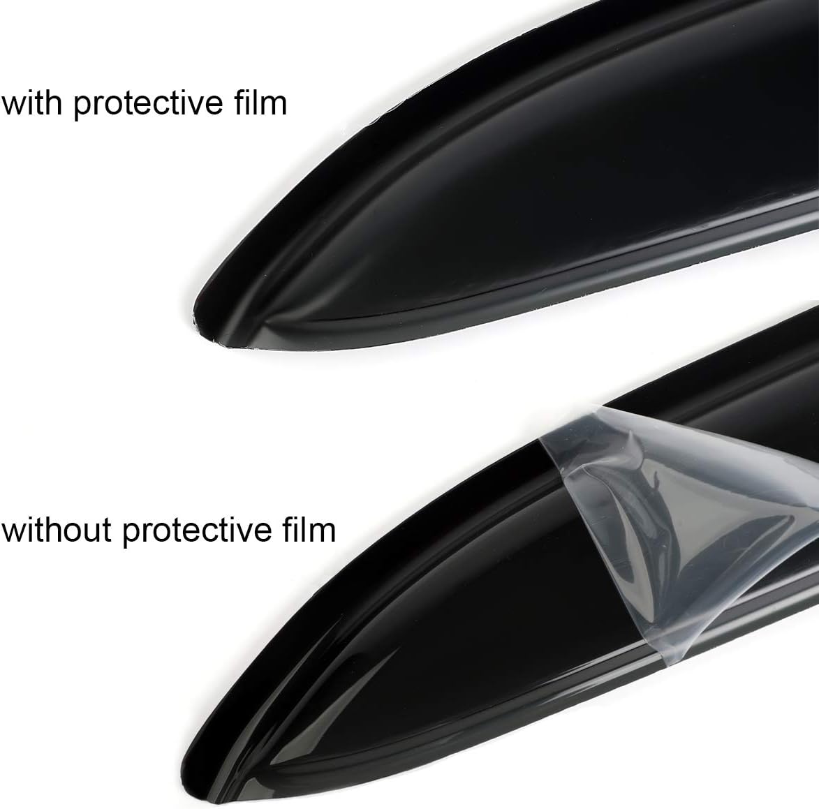 Side Window Wind Deflector, 4pcs Out-Channel Tape-On Nice Rain Guards Set, Window Visor fit for 2015-2022 Chevrolet Colorado Crew cab & 2015-2022 GMC Canyon Crew cab 94995