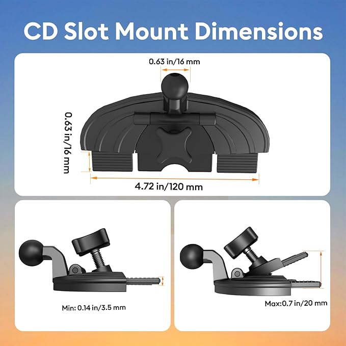 MAGJIEYX CD Slot Magnetic Car Mount Charger for iPhone 17, 16, 15-12, 3X Stable on Bumpy Roads, Wireless Charging Holder with 3M Dash Sticker, No Vent Block for Sedans/SUVs/Trucks
