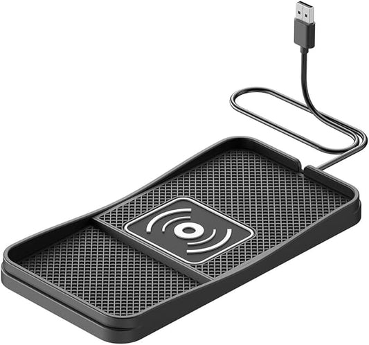 Car Wireless Charger Pad for Toyota Avalon 2000-2022, Type-C/USB 20W Fast Wireless Car Charger Pad Non-Slip Cordless Charging Mat,B-30cm Cable USB Plug