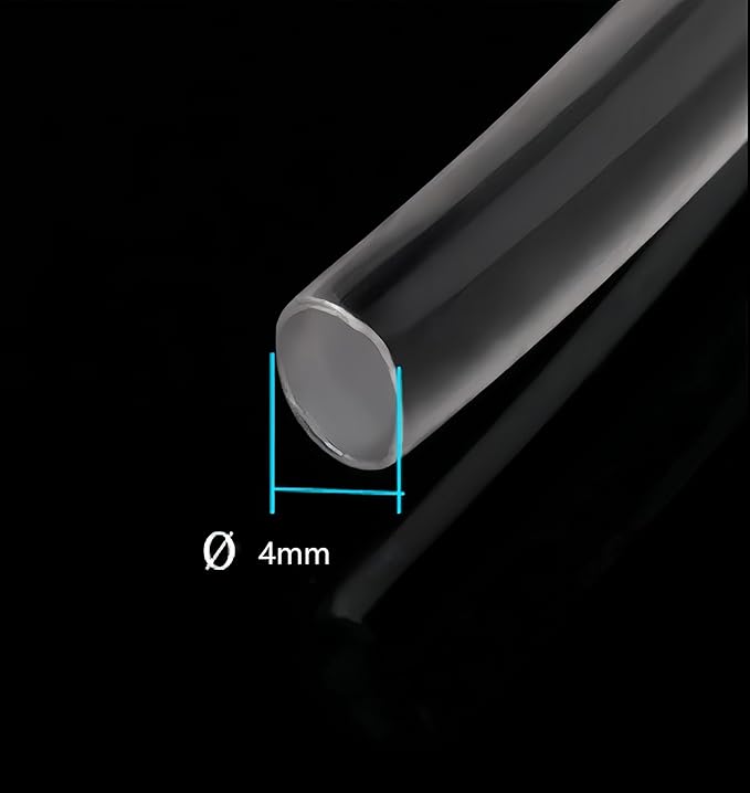 1Pcs PMMA Side-Light Optical Fiber Cable 4mm(0.16in) *3.5M(11.48ft) for LED Light Guide in Home, Hotel.