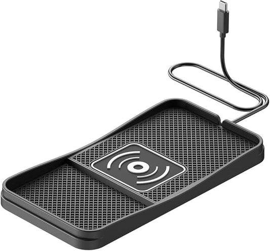 Car Wireless Charger Pad for Dodge Hornet 2023-2025, Type-C/USB 20W Fast Wireless Car Charger Pad Non-Slip Cordless Charging Mat,A-30cm Cable Type-C Plug