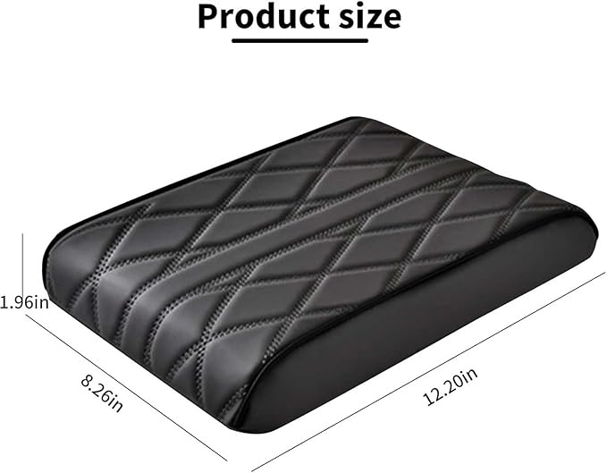 Car Armrest Cushion for Lincoln Nautilus 2018 2019 2020 2021 2022 2023 2024 2025, Car Center Console Cover Armrest Pad Soft Leather Car Interior Accessories,Black