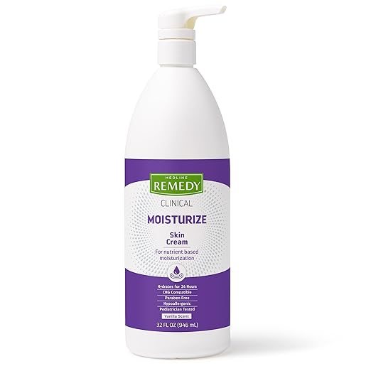 Medline Remedy Clinical Skin Cream, Nourishing Formula for Dry Skin, 32 oz. Pump Bottle