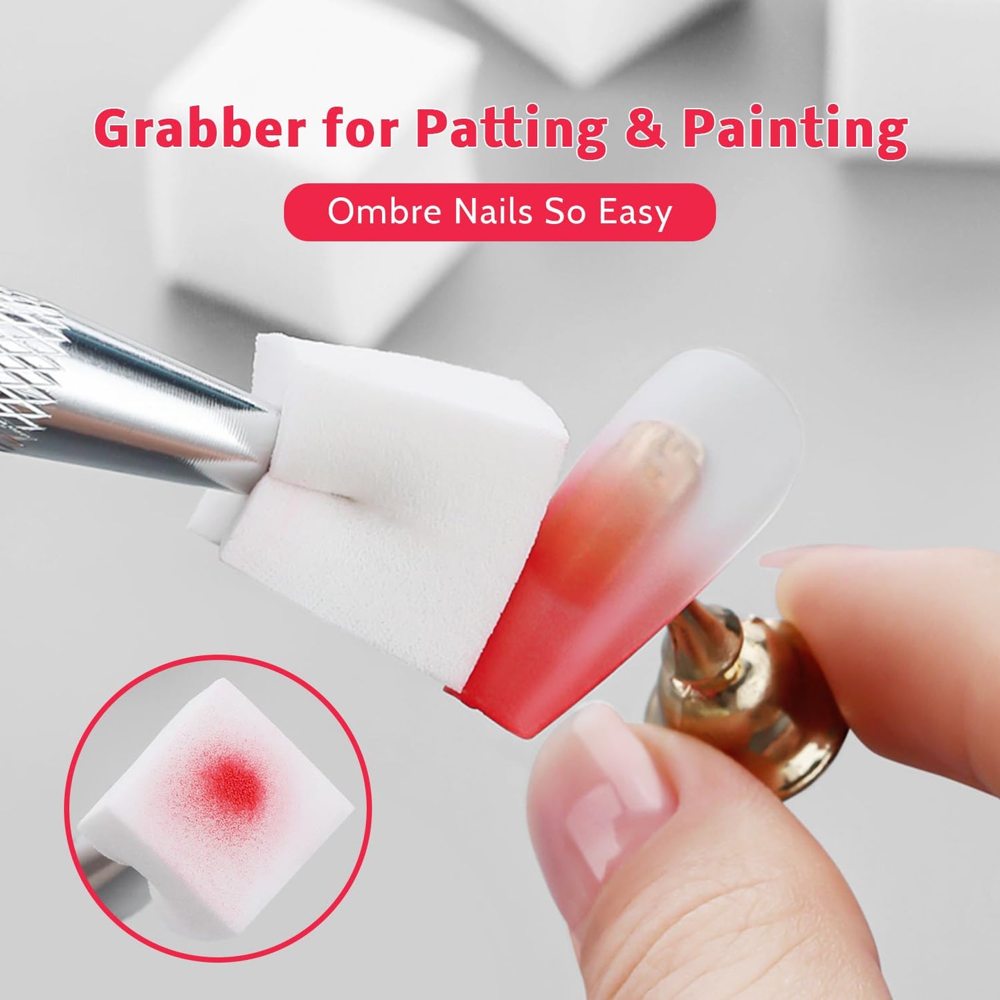 Sponge Pat Paint Nail Gel, Ombre Nails Gradient Gel Nail Blush Blooming Aura Nails Drawing Stripper Floral Painting DIY Nail Art, No Wipe, UV/LED Curing (16 Colors C)