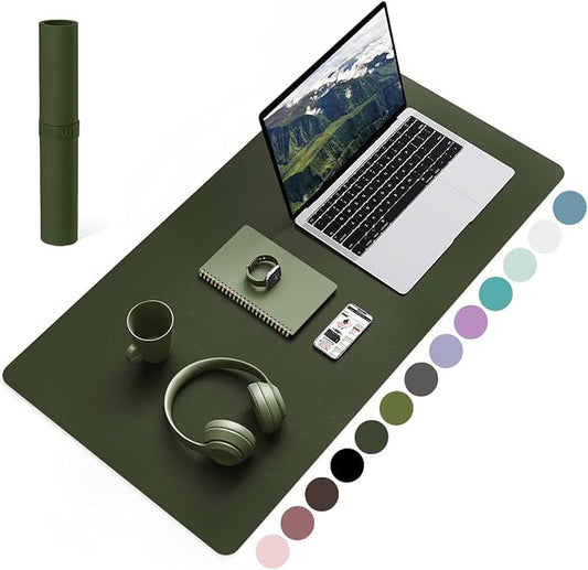 YSAGi Non-Slip Leather Desk Pad, Waterproof Laptop Computer Desk Keyboard Mat