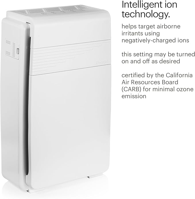 Brondell Horizon O2+ Air Purifier P200, 5 Stage Filtration System with HEPA Filter and Intelligent Ion Technology – 560sf - CARB Certified