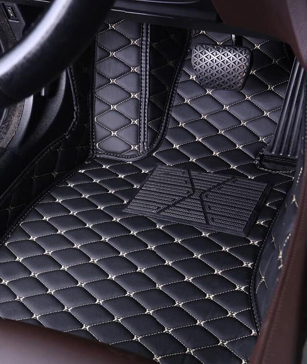 Car Floor Mats for 99% Cars, Trucks and SUVs Full Coverage Pads Protection Non-Slip Leather Floor Liners (Brown)