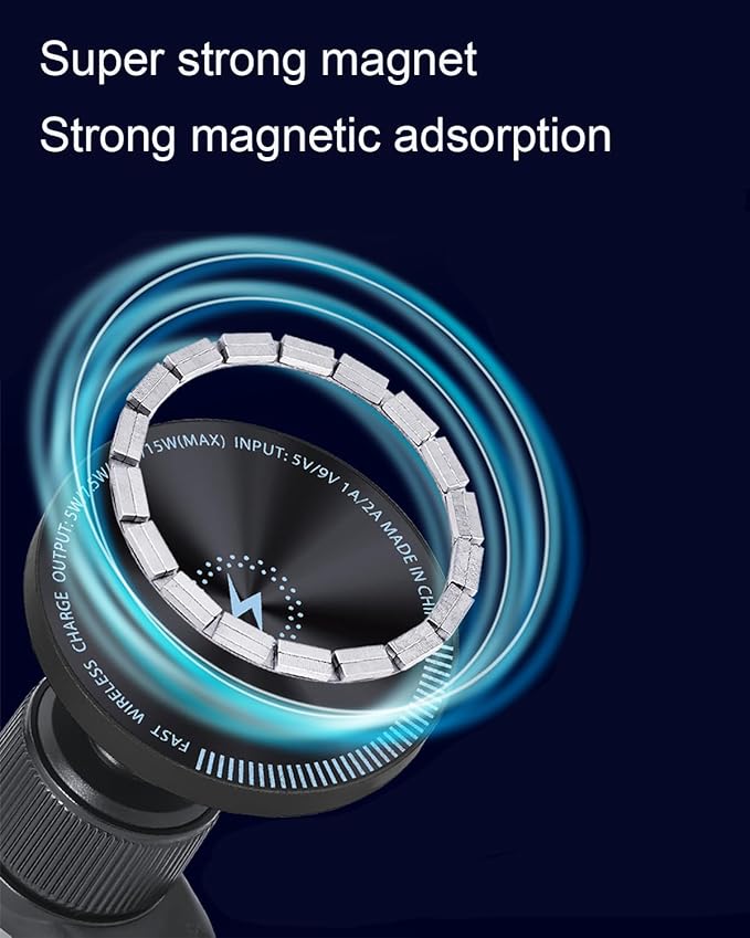 Designed for MagSafe Car Mount for Audi 10.1-inch Screen 2025 A4 S4 A5 S5 RS5 Q5 Phone Holder 2025 15W Fast Wireless Charging 2025 q5 Phone Mount for Audi Accessories All Support 2021-present