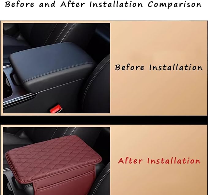 Car Armrest Cushion for Mazda CX-30 2019–2025 2026 DM,Multifunctional Car Armrest Heightening Pad,Car Center Console Cover,Waterproof Nappa Leather Arm Rest Protector,Black