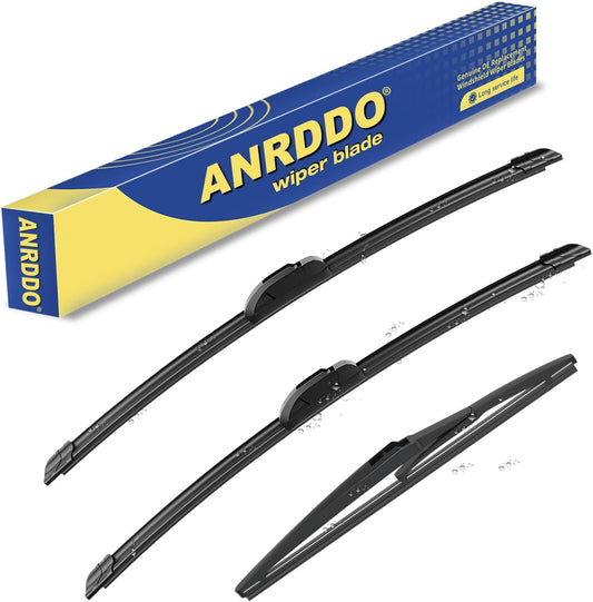 3 Wipers Replacement For 2008-2011 2012 2013 2014 2015 2016 2017 2018 2019 Toyota Highlander Windshield Wiper Blades Original Equipment Replacement - 26"/20"/12" (Set of 3) U/J HOOK