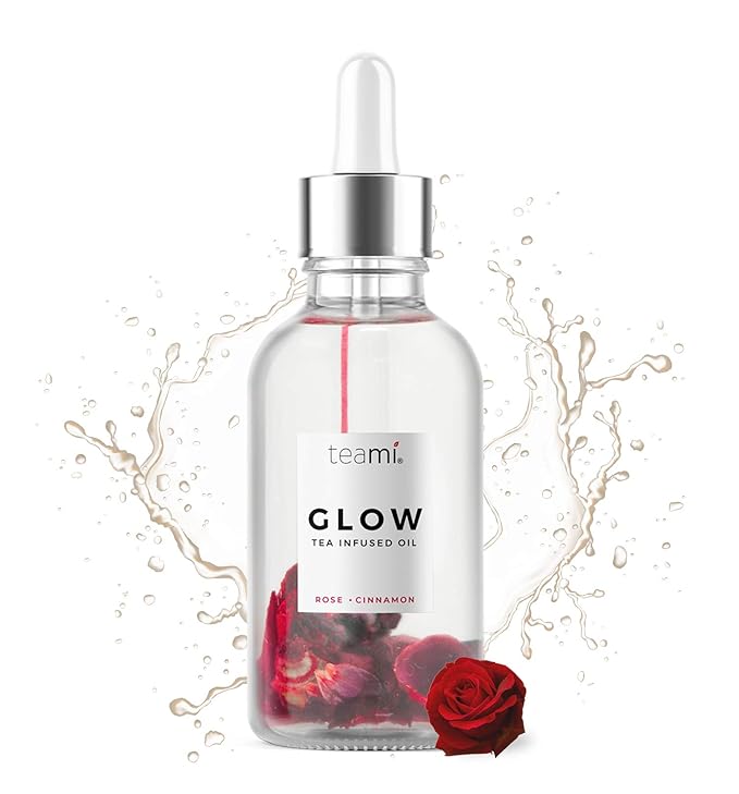 Teami Glow Jojoba Face Oil for Women with Coconut Oil, Camellia Seed & Vitamin E Oil for Skin - Facial Oil Cleanser for Sensitive, Normal, Oily & Dry Skin (2oz)