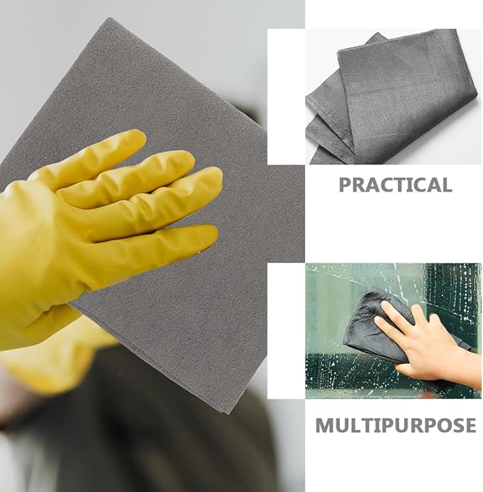 ULTECHNOVO 2 Pcs Car Washing Towels Microfiber Absorbent Cleaning Cloths for Car Interior and Glass, Lint-Free Drying Towels for Vehicle Detailing and Maintenance