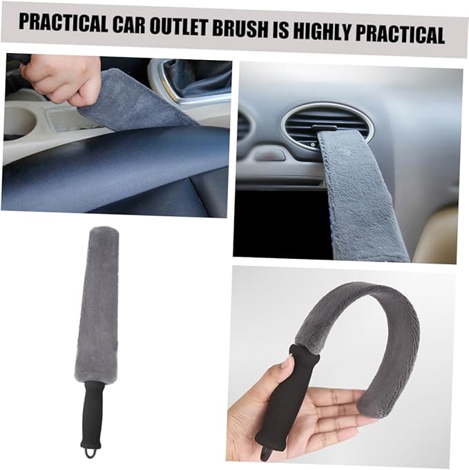 SOLUSTRE 4pcs Car Cleaning Brush Soft Bristle Duster for Detailed Vehicle Interior Care Ergonomic Handle for Comfortable to Hold for Car Air Conditioner Vents and Tight Spaces