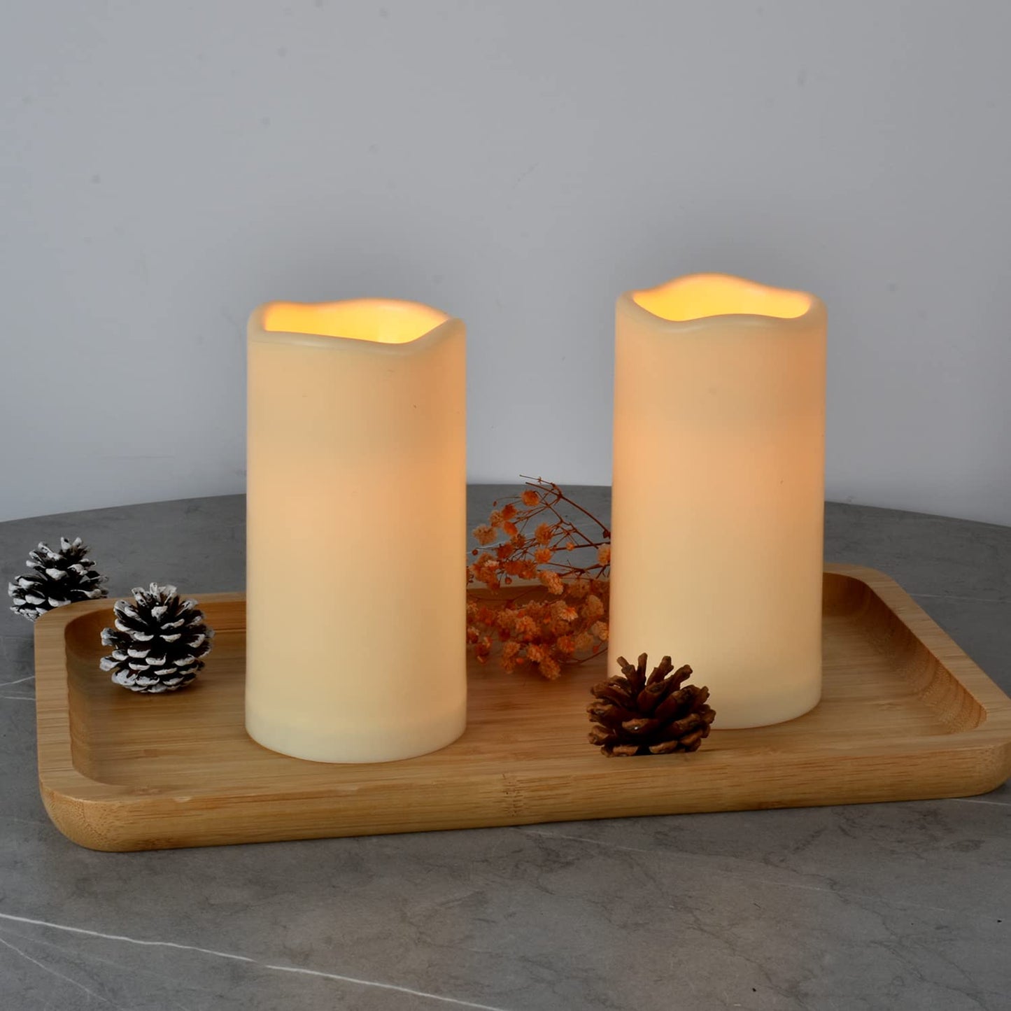 Artmarry Flickering Flameless Candles 12 Pack Large (D 3.0" x H 6") LED Candles Pillar Outdoor Indoor Waterproof Battery Operated Candles with Remote Control (Waterproof, 12 Pack - 3.0" Diameter)