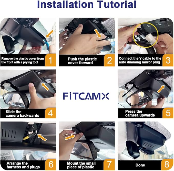 Fitcamx 4K Dash Cam Suitable for Genesis G70 2019-2026 (Part No Ends with #G9600), OEM Factory Look, UHD 2160P Video, Built-in WiFi & APP, Loop Recording, Gravity Sensor, Plug & Play, 64GB Card