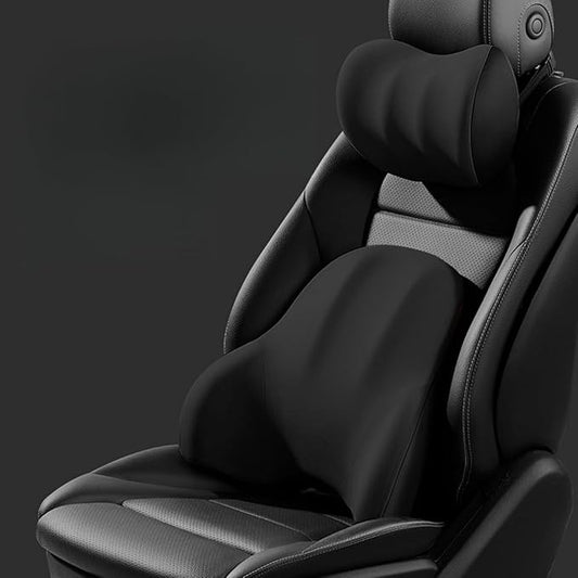 Car Headrest Lumbar Support Cushion for Toyota RAV4 5.Generation RAV4 Hybrid PHEV/RAV4 Prime 2018-2022, Ergonomic Seat Headrest Cushion for Neck Back Pain Relief Memory Foam Breathable Removable Cover