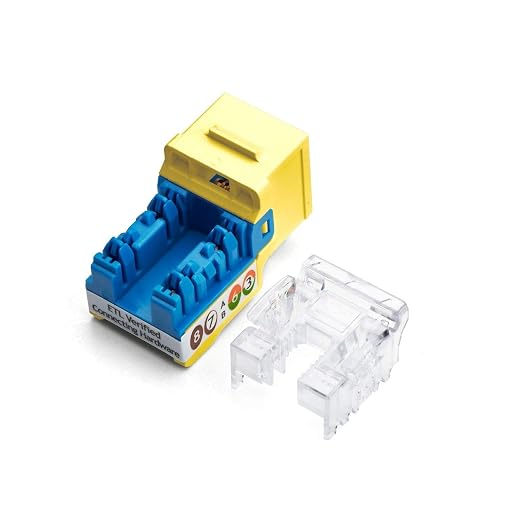 trueCABLE Cat5e Keystone Jack, Unshielded, 90 Degree Punch-Down, PoE++ 100W