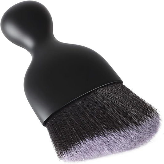 Car Detailing Brush, Soft Bristle Cleaning Brush, Scratch-Free Auto Duster Tool for Dashboard, Air Vents, Leather & Interior Cleaning (Black&White)