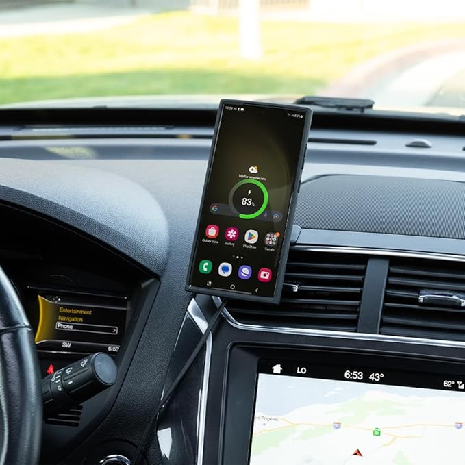 Quad Lock Adhesive Dashboard/Console Car Phone Holder Kit with MAG Wireless Charging Head V2 and MAG Phone Case for iPhone 15 Pro Max