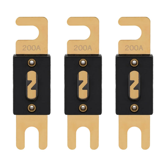 200A ANL Fuse 200 Amp Inline Blade Fuses 32V for Car Audio Inverter Automotive Stereo (Pack of 3 pcs)