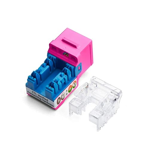 trueCABLE Cat6A Keystone Jack, Unshielded, 90 Degree Punch-Down, UL Listed