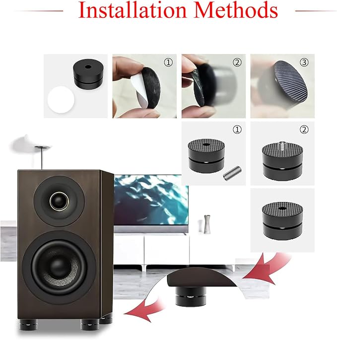 Audiocrast 4X HiFi Speaker Spikes 40×23mm Speaker Stand Feet Pads HiFi Shock