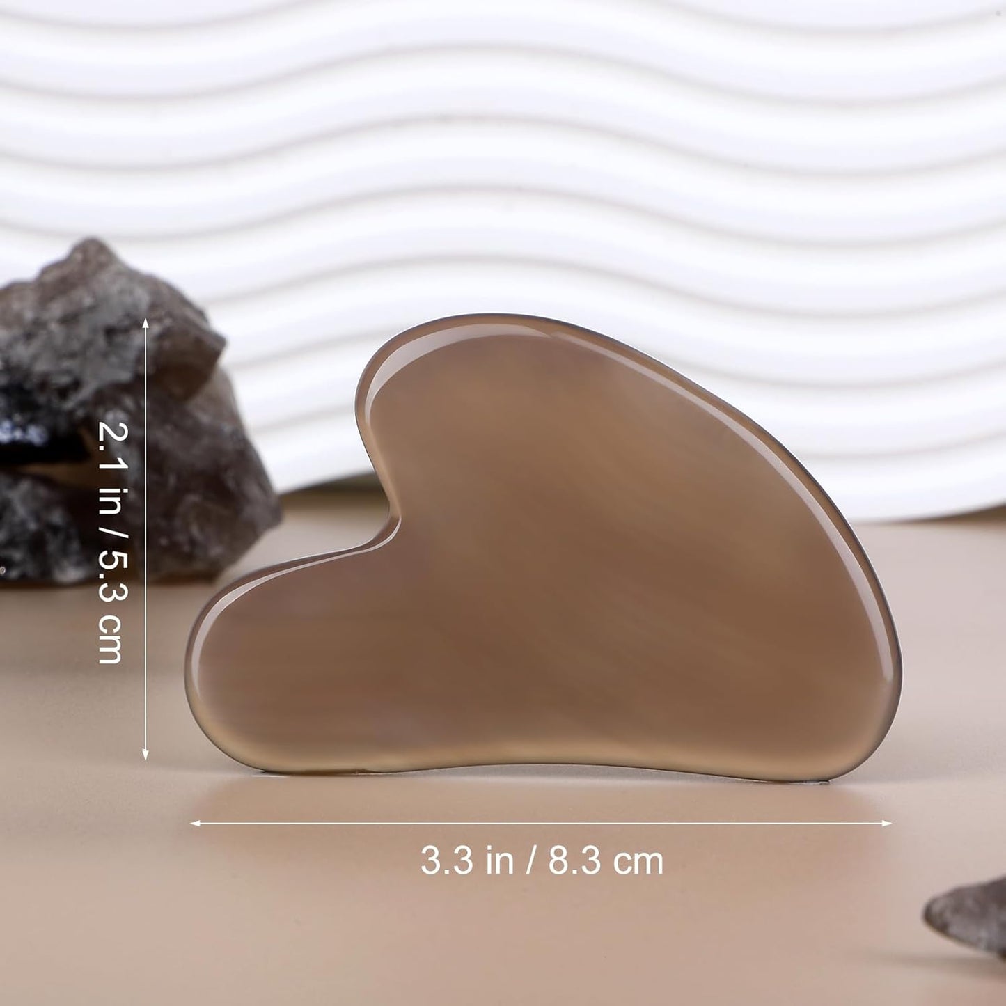 Gua Sha Facial Tools Gua Sha Agate Stone for Face Skincare Facial Body for Gray