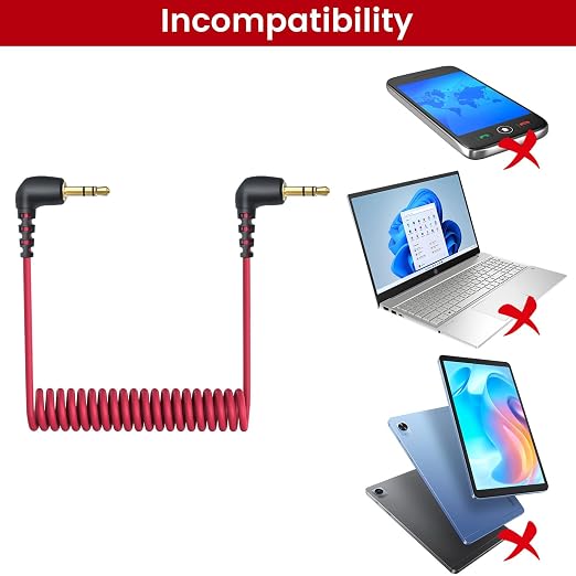 2-Pack 3.5mm Microphone Cable Compatible
