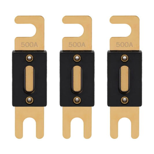 500A ANL Fuse 500 Amp Inline Blade Fuses 32V for Car Audio Inverter Automotive Stereo (Pack of 3 pcs)