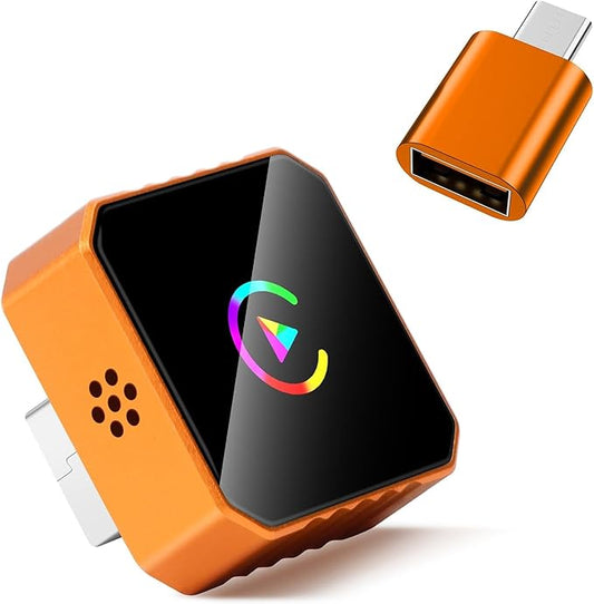 2026 Mini Wireless CarPlay Adapter Upgrade Wired to Wireless for CarPlay & Android Auto Plug and Play Fast Auto-Reconnect Stable Control Zero Delay Car Play for iPhone iOS 10+ Android 11+