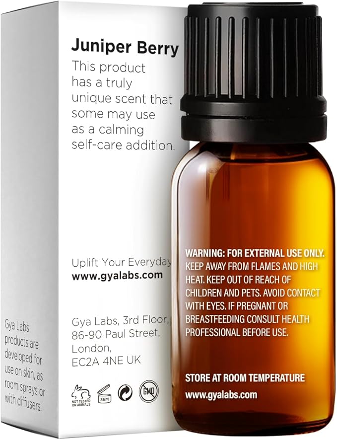 100% Pure Juniper Berry Essential Oil - 0.34 Fl Oz - Juniper Berry Oil for Hair, Skin, Diffuser, Aromatherapy & DIY Candle Making Scent