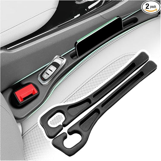 2PCS Car Seat Gap Filler Organizer,2026 Upgraded Car Seat Gap Plug with Storage Slot,Plug & Play in Between Cars Seats Catcher Cars Accessories to Stop Items Falling Between Seats