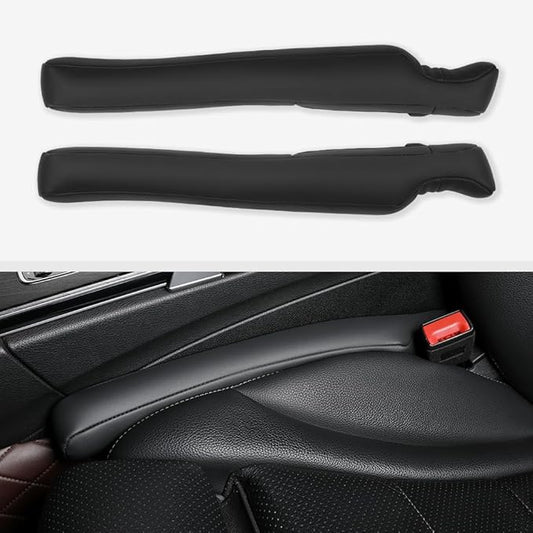 2Pack Leather Car Seat Gap Filler – Anti-Drop Console Organizer, Scratch-Resistant Waterproof Easy to Clean, Fits 90% Vehicles Without Blocking Seat Movement