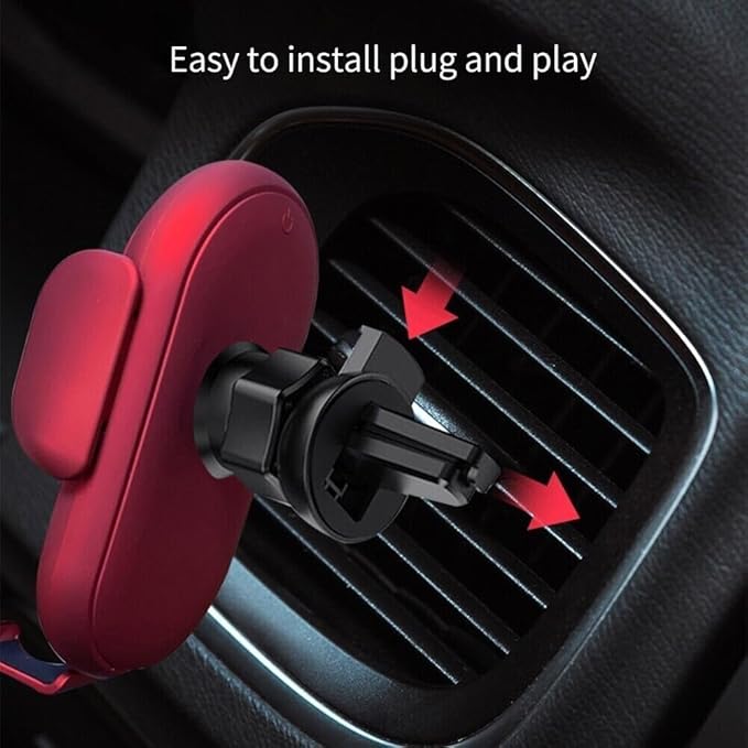 Smart Car Wireless Charger Phone Holder, Smart Sensor Car Wireless Charger, Fashion Car Charger (Black)