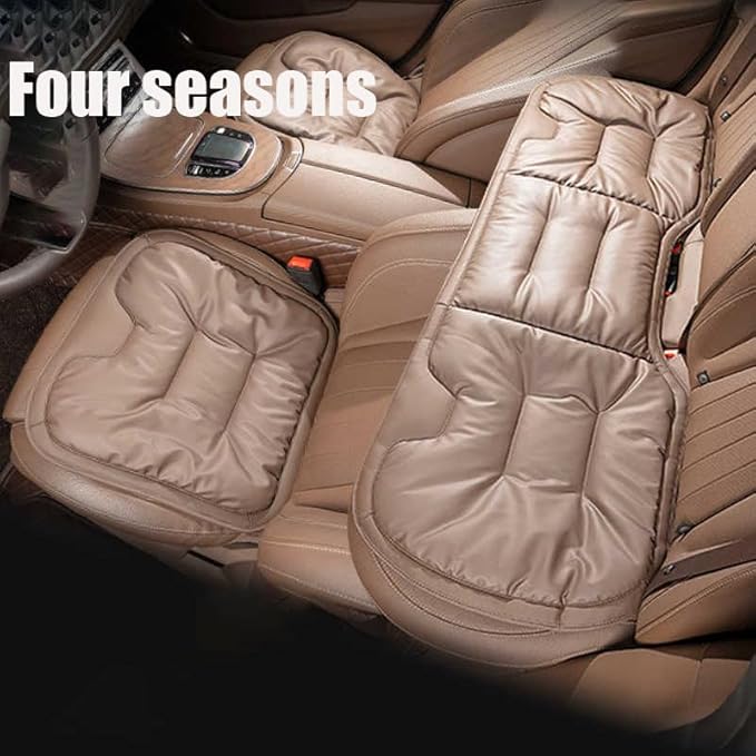 2026 New Skin-Friendly & Dirt-Repellent Leather Seat Cushions, Ergonomic Memory Foam Lumbar Support, Non-Slip Breathable Cover, Removable Washable, Ideal for Drivers & Office Long Sitting (white)