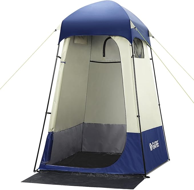 G4Free Large Outdoor Privacy Shower Tent 7.5FT Portable Camping Easy Set Up Deluxe Shelter Tent Dressing Changing Room with Carry Bag