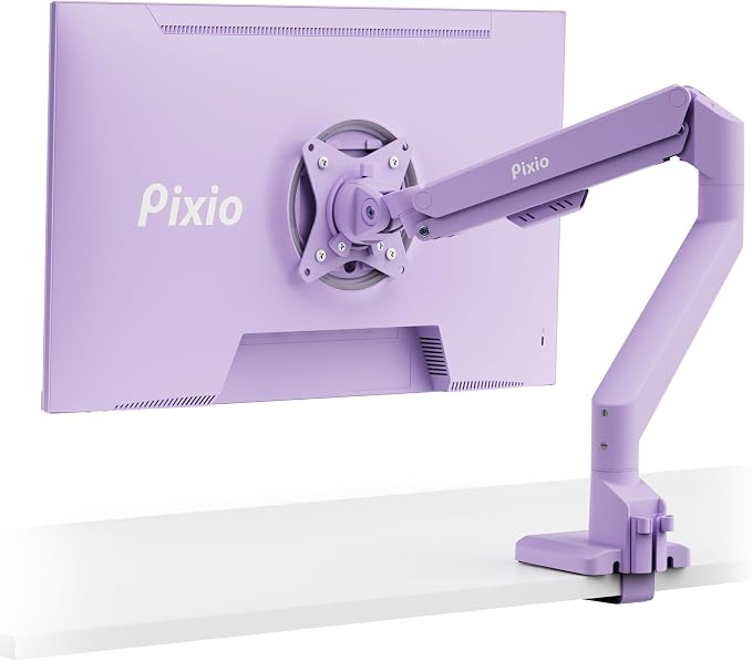 Pixio PS1S Wave Purple Single Monitor Arm Stand Desk Mount