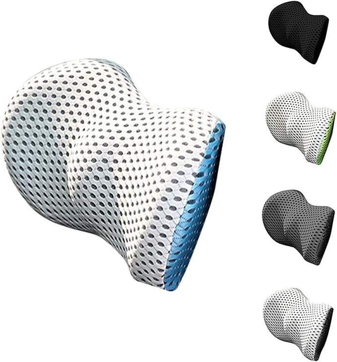 Lumbar Support Pillow for Car Seat, Mesh Office Chair Back Support Cushion, Ergonomic Back Pillows for Carseat,Office Chair,Desk,Wheelchair(Yellow)