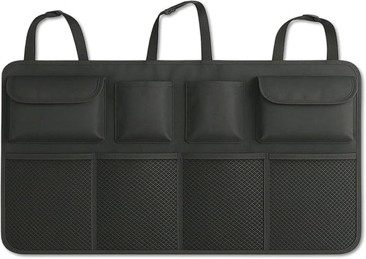 Car Trunk Organizer for SUV Backseat Hanging Storage with 8 Pockets, Heavy-Duty 1680D Oxford Fabric, Foldable Car Organizer for MPV Minivan Sedan, Car Accessories Interior