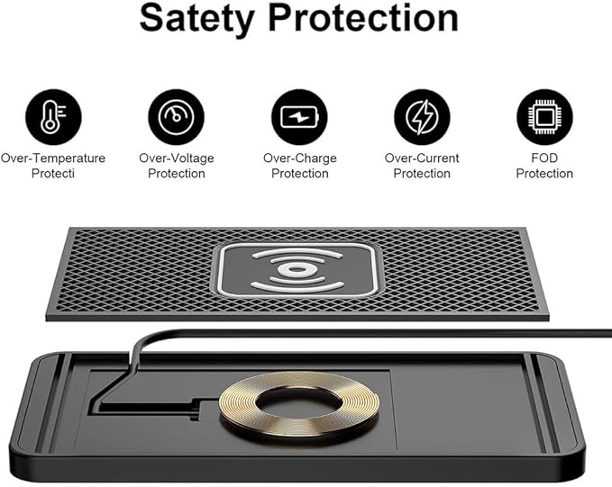 Wireless Car Charger Pad for Chevrolet Silverado 2000-2026, Type-C/USB 20W Car Wireless Charger Non-Slip Phone Charging Pad Car Accessories,B 30cm Cable USB Plug