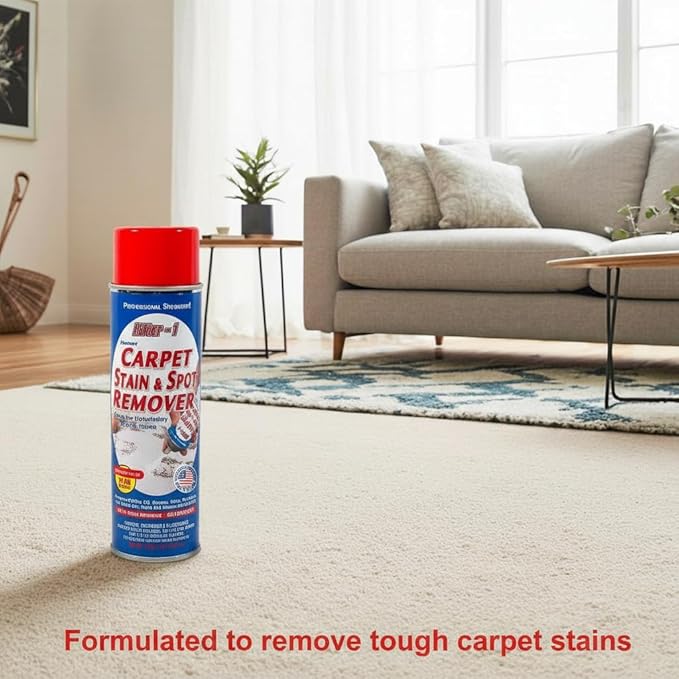 Carpet Spot Remover, Stain and Red Wine Remover and Spot Treatment for Oil, Grease, Urine, Cleaning Performance for Rugs, Upholstery, Fabrics. 18 Fl oz Pack of 1 (72 Fl Oz (Pack of 4))