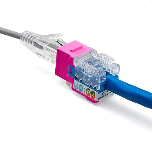 trueCABLE Cat6A Keystone Jack, Unshielded, 90 Degree Punch-Down, UL Listed