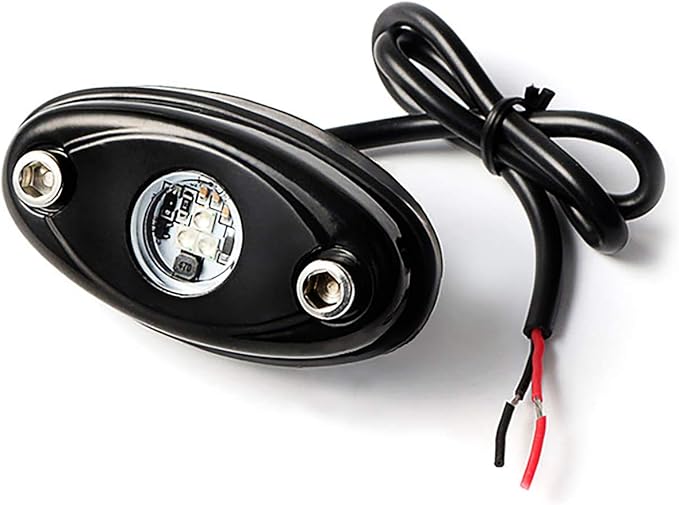 4 Pods LED Rock Light for Jeep ATV SUV Offroad Car Truck Boat Underbody Glow Trail Rig Lamp Underglow LED Neon Lights Waterproof 12V 24V - Red