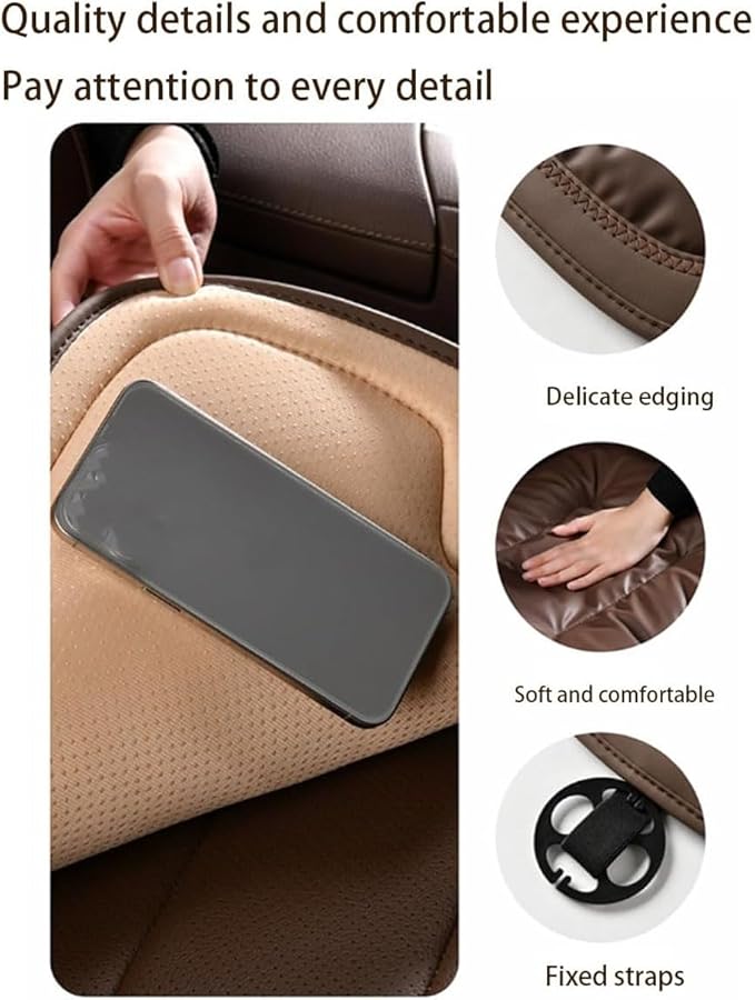 Car Seat Cushion,Personalized Lumbar Support Cushion (White,Single Seat Cushion)