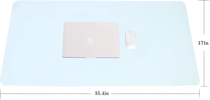YSAGi Non-Slip Leather Desk Pad L Size, Waterproof Laptop Computer Desk
