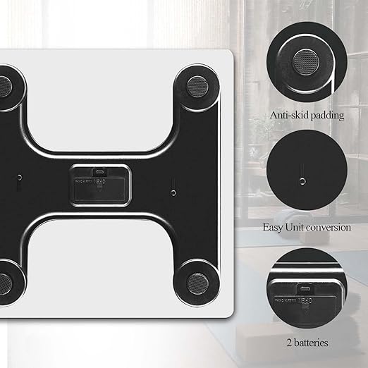 Weight Scale Digital Scale for Body Weight Bathroom Scales Personalized Scale for Body Weight 400 lbs with Large Backlit Display Easy Read - Flower Abstract Art