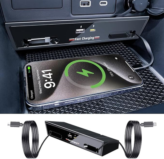 Car USB Hub Docking Station for Honda CR-V CRV 2023 2024 2025 2026 Type-C Fast Charger Auto Interior Centre Console Accessories Cigarette Lighter Decoration Phone Wireless Charging Adapter